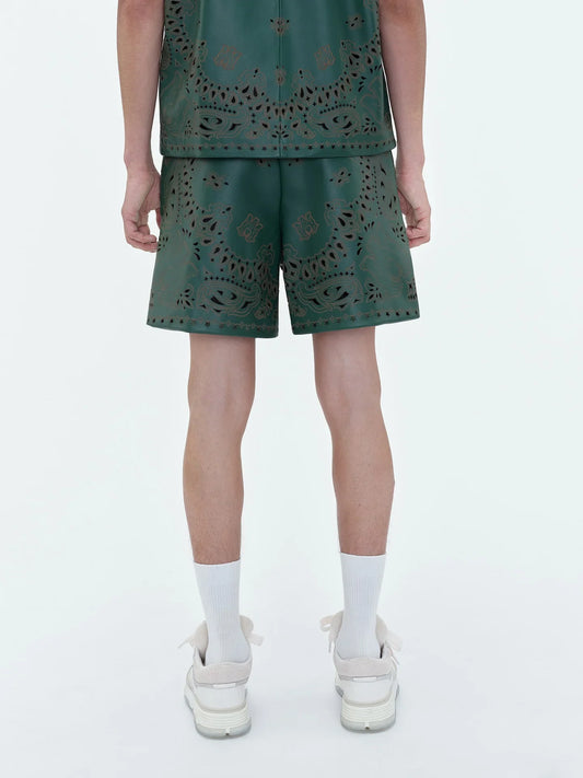 LEATHER BANDANA SHORT