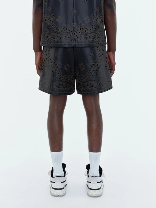 LEATHER BANDANA SHORT