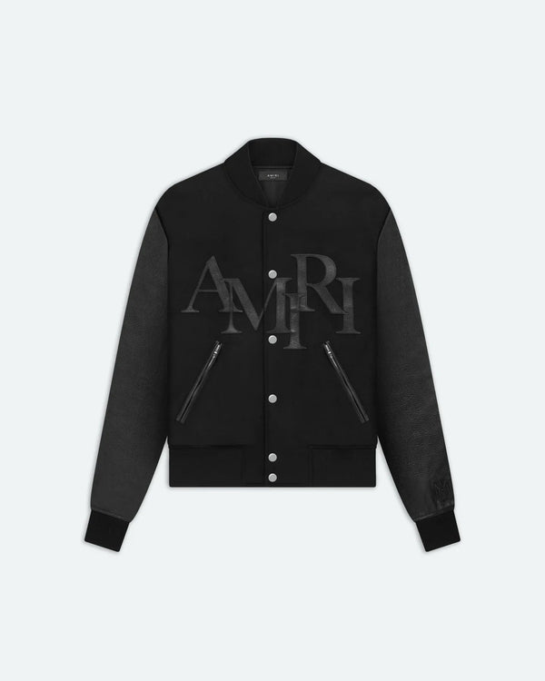 AMIRI AMIRI STAGGERED VARSITY JACKET
