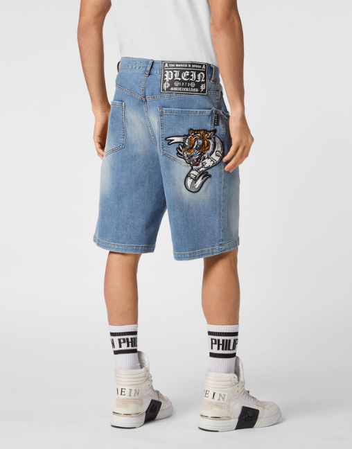 Philipp Plein|Denim Shorts Formentera Fit 男款牛仔短褲