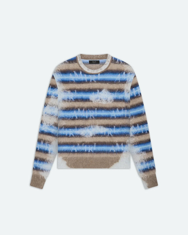 AMIRI AMIRI STAGGERED STRIPED CREW