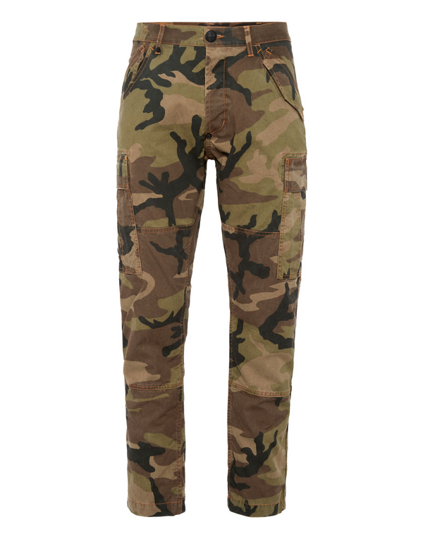 PHILIPP PLEIN Denim Cargo Trousers Camouflage