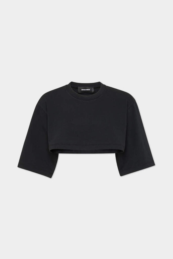 DSQUARED2 CROPPED LOOSE FIT ICON NEW GENERATION T-SHIRT