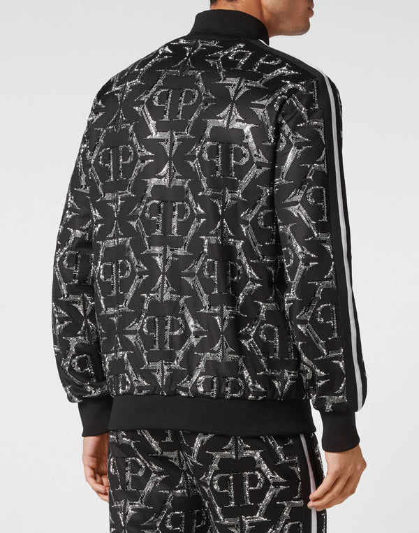 Philipp Plein|Jogging Zipped Jacket Chrome black 男款外套