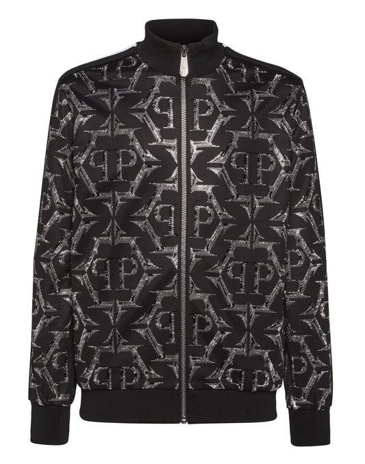 Jogging Zipped Jacket Chrome black