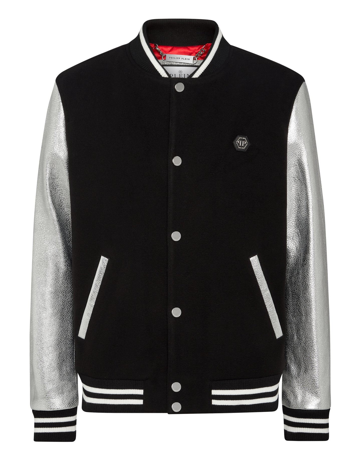 Wool and Leather Bomber black