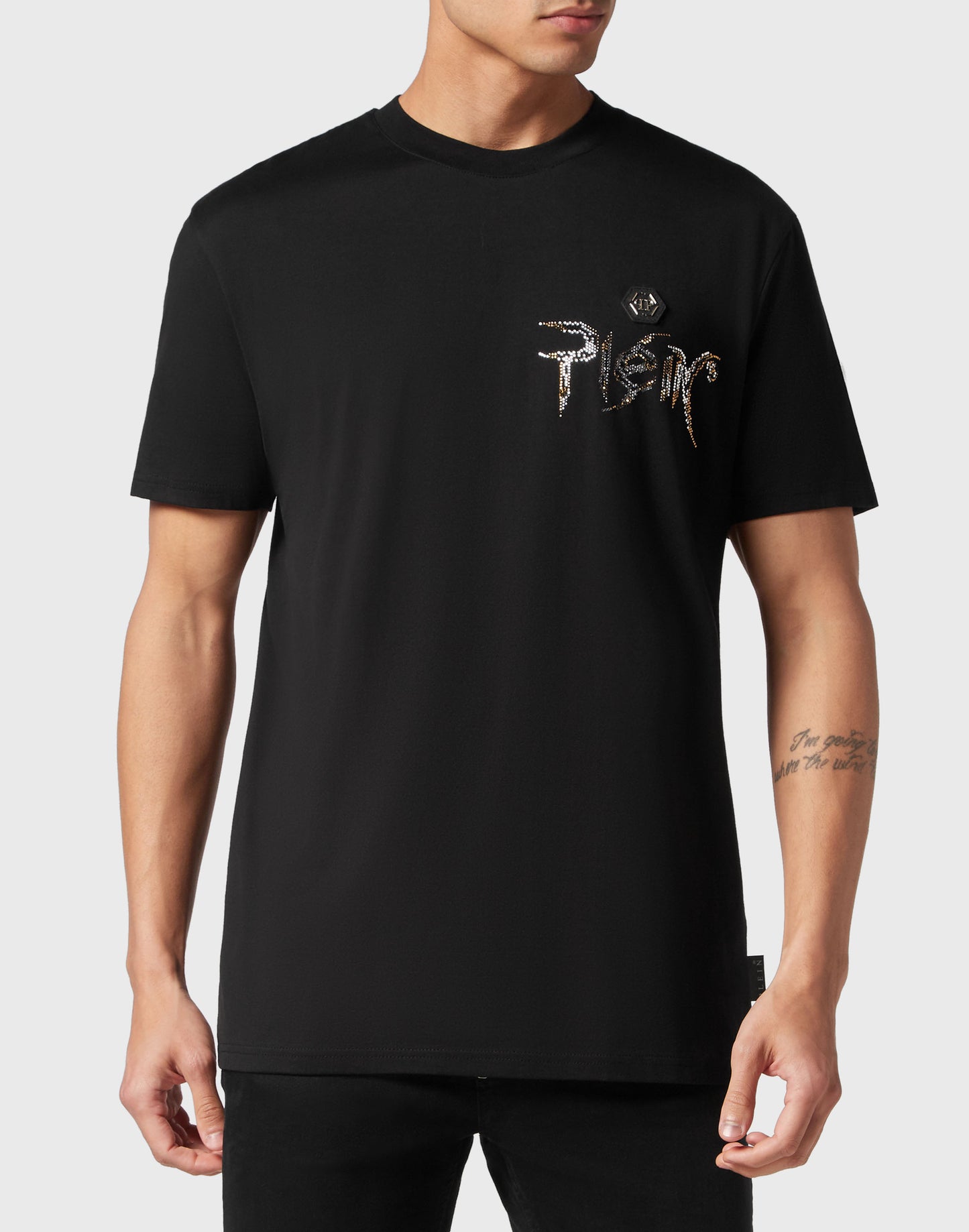 T-shirt Round Neck SS Chrome black