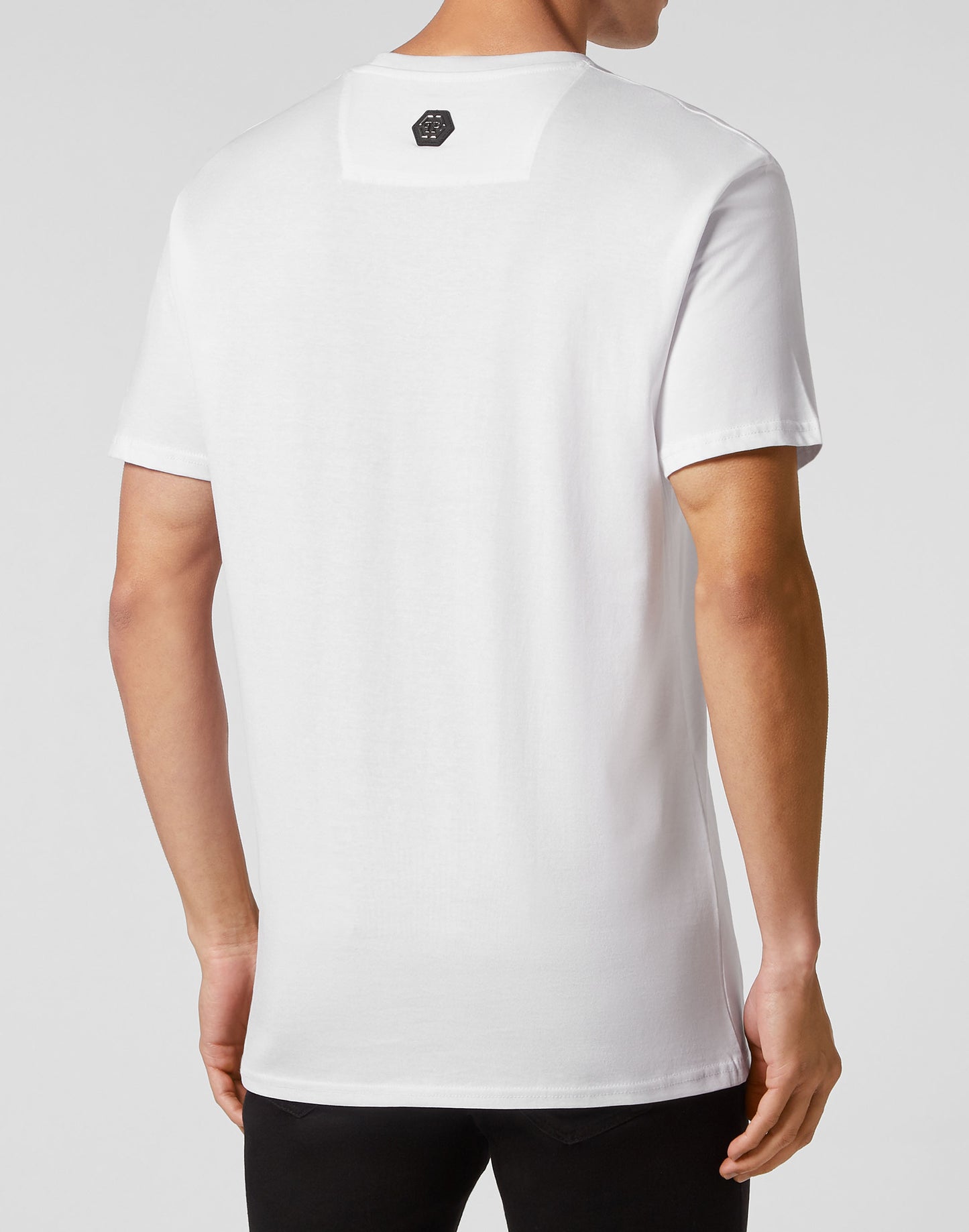 T-shirt Round Neck SS Chrome white