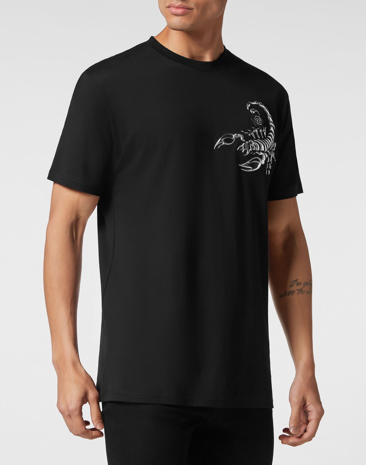 T-shirt Round Neck SS Scorpion black/silver