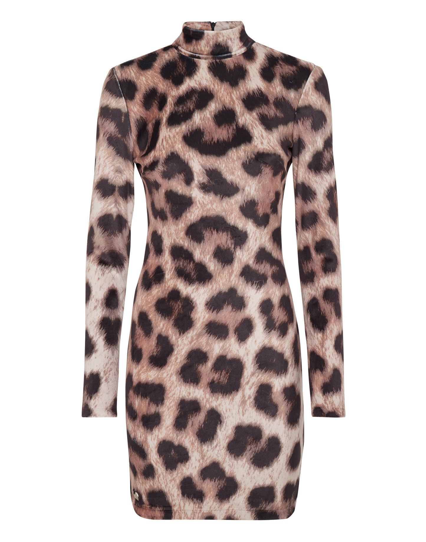 Chenille Turtleneck Mini Dress Leopard leopard