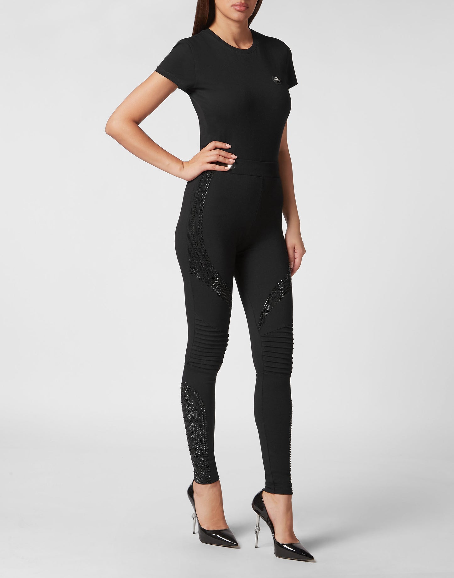 High Waisted Leggings Stones black