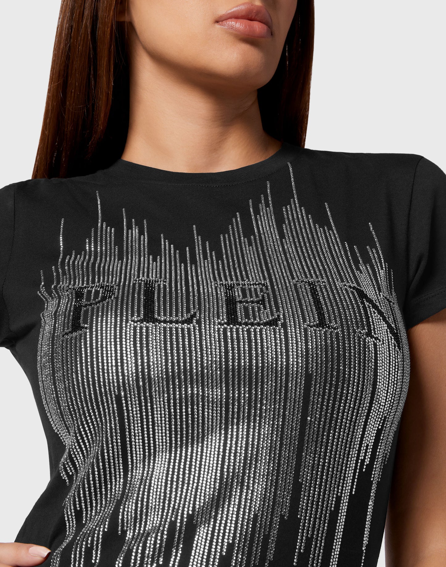 T-shirt Round Neck Sexy Pure Fit black