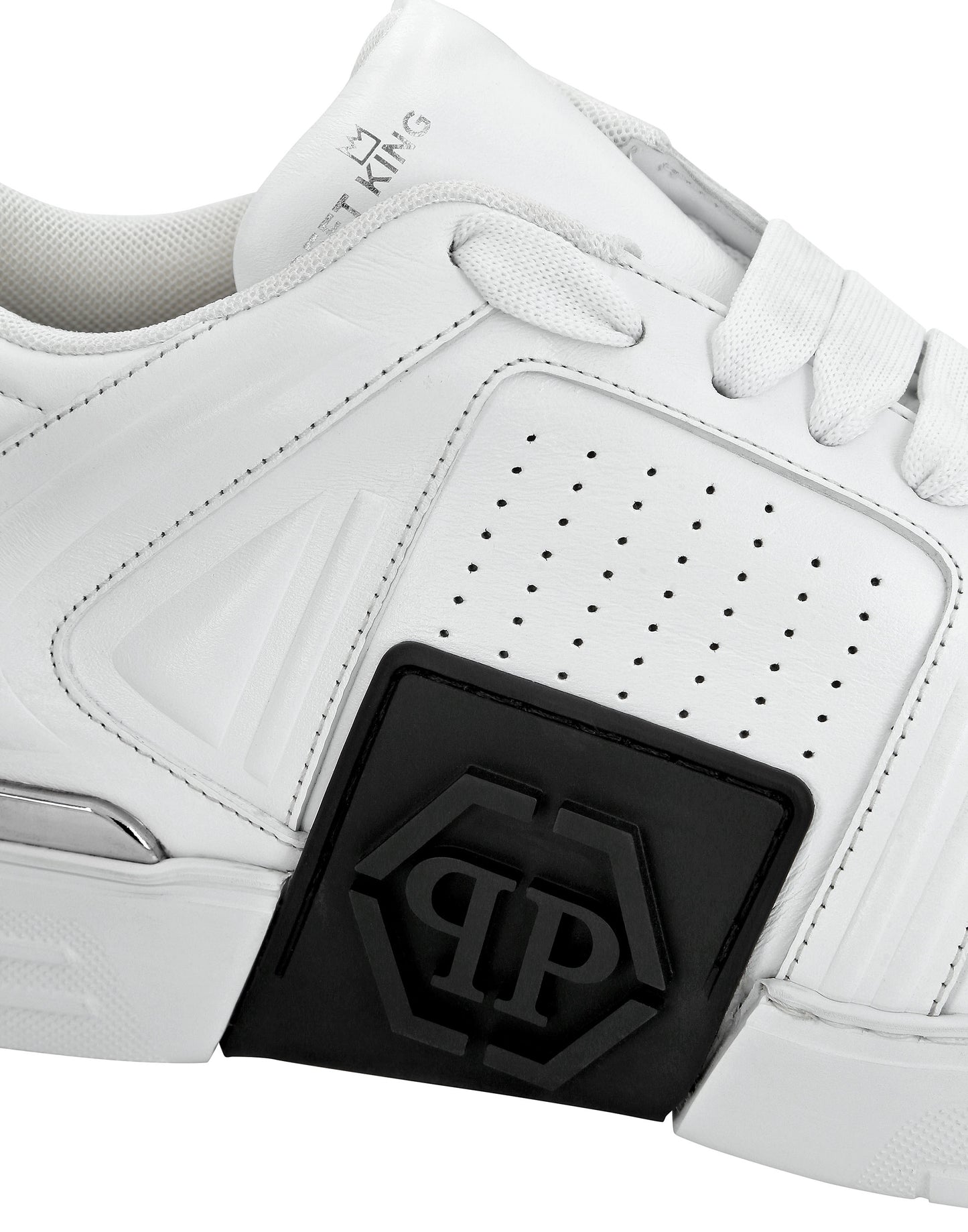 Leather Lo-Top Sneakers white