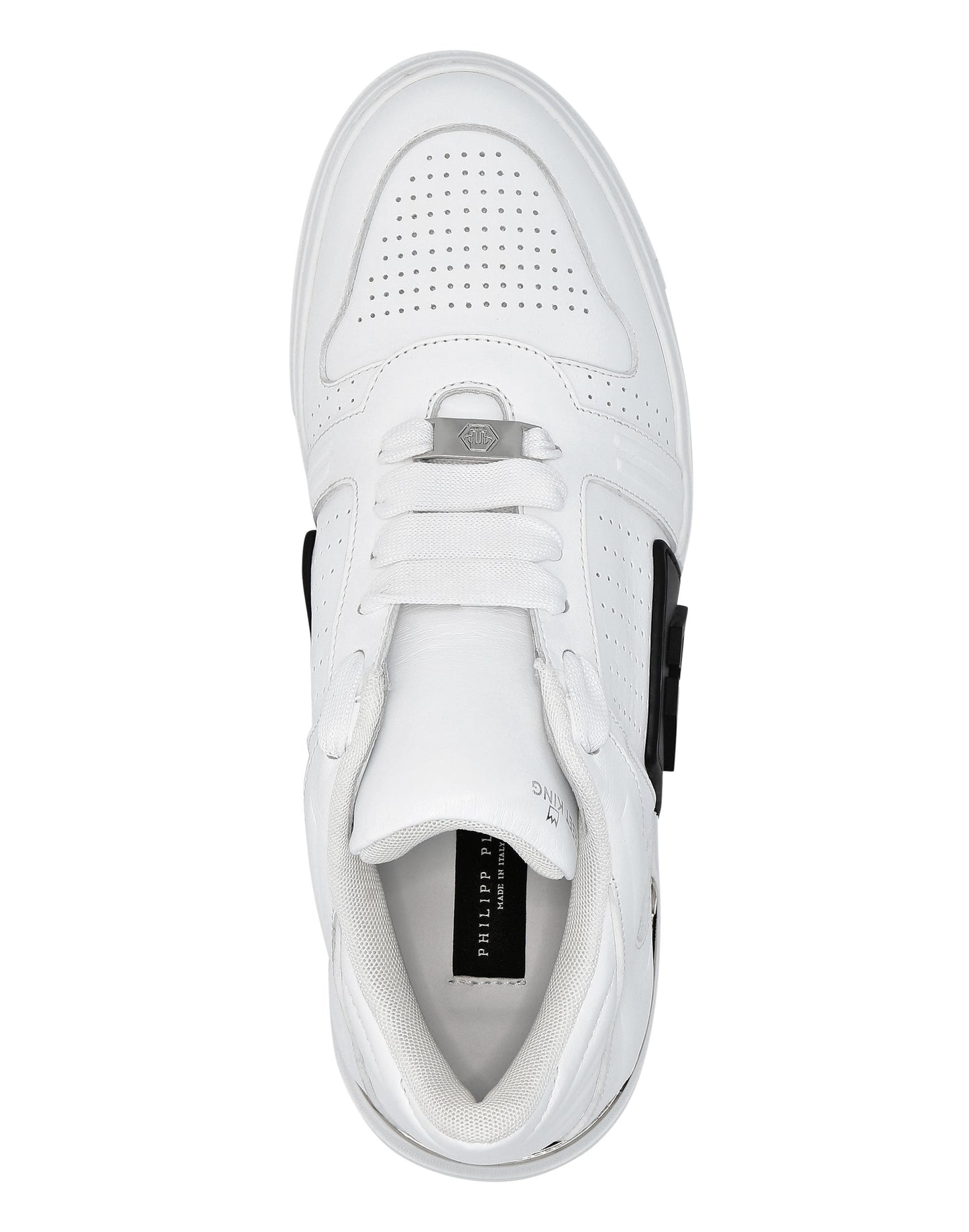 Leather Lo-Top Sneakers white