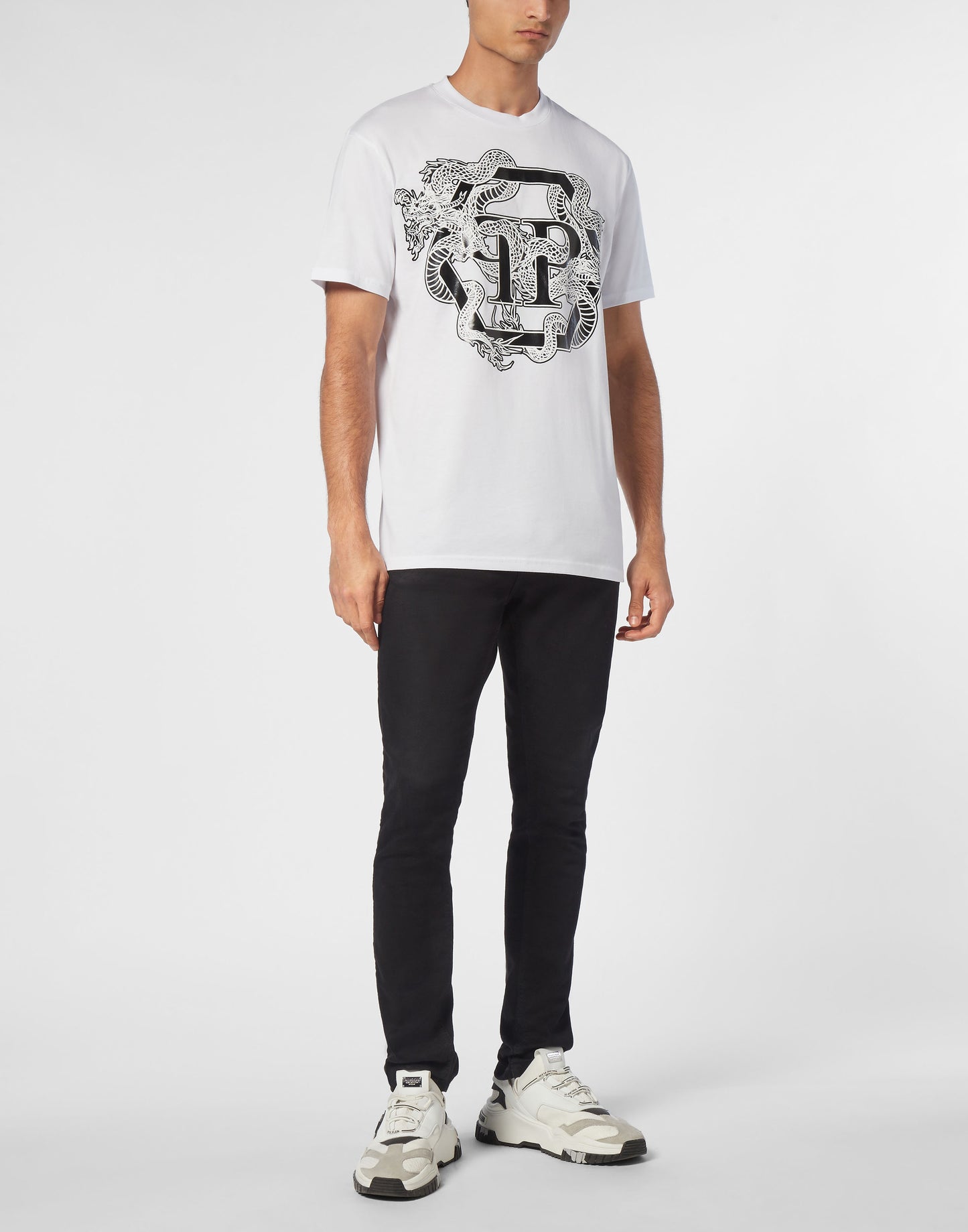 T-shirt Round Neck SS Dragon Hexagon