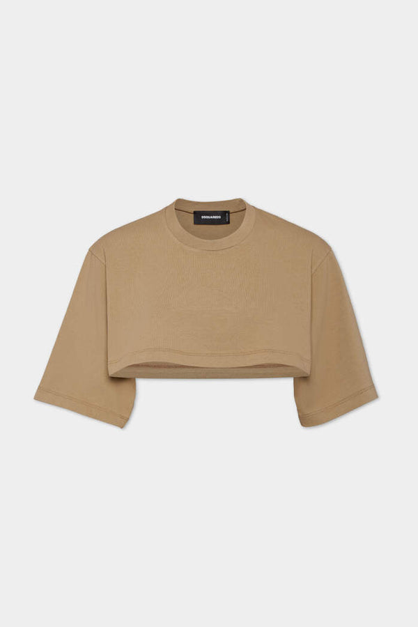 DSQUARED2 CROPPED LOOSE FIT ICON NEW GENERATION T-SHIRT