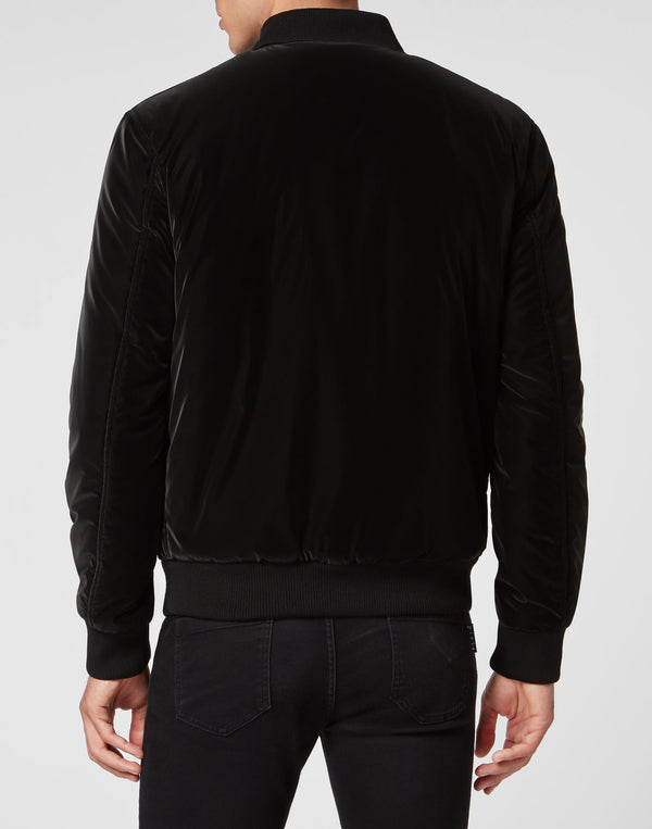 Nylon Bomber Black