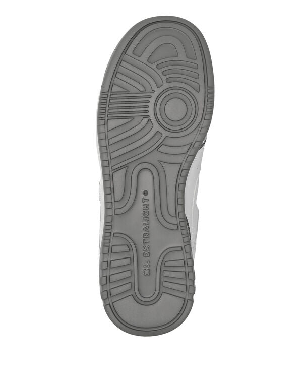 Mix Leather Lo-Top Sneakers Crystal