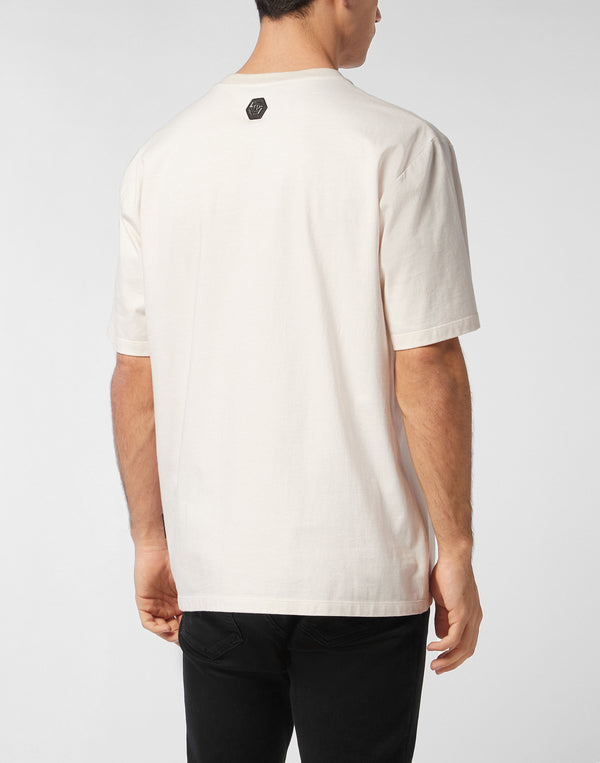 Philipp Plein|Round Neck T-Shirt Teddy Crystal 男款T恤