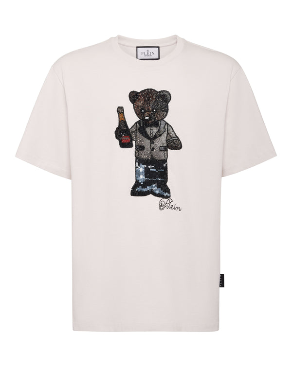 PHILIPP PLEIN Round Neck T-Shirt Teddy Crystal