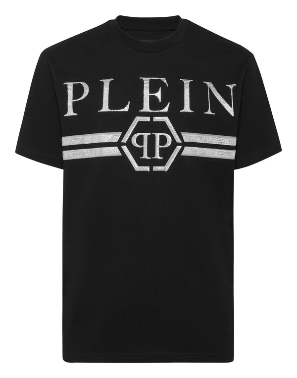 PHILIPP PLEIN Round Neck T-Shirt Full Of Stones Stripes