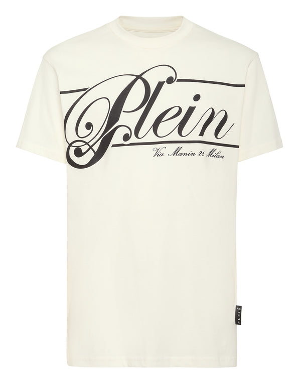 PHILIPP PLEIN Printed Round Neck T-Shirt Italic