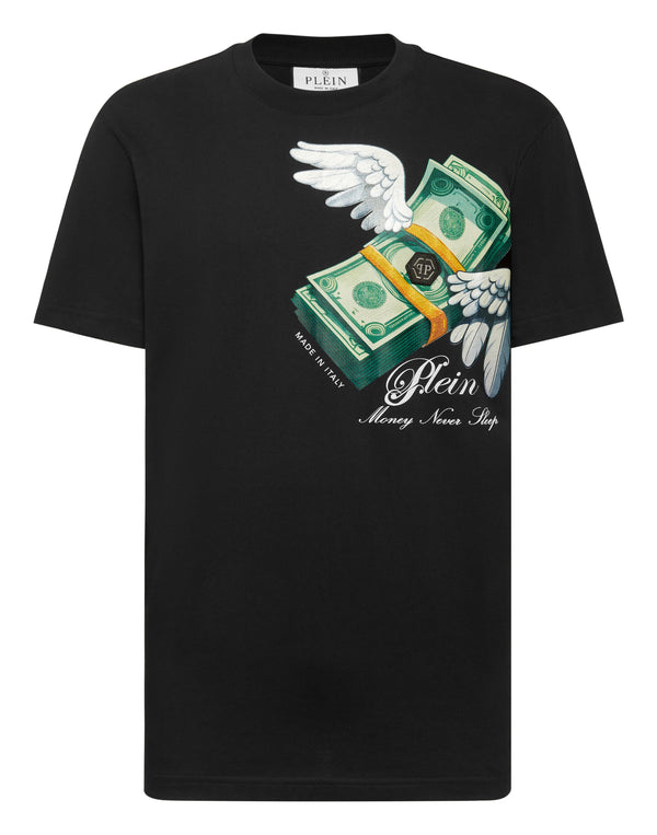 PHILIPP PLEIN Round Neck T-Shirt Money