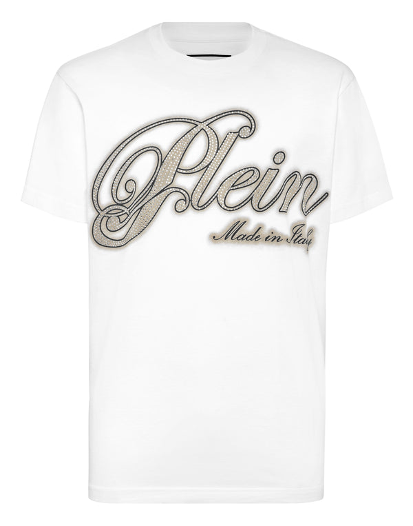 PHILIPP PLEIN T-Shirt Basic Strass Signature