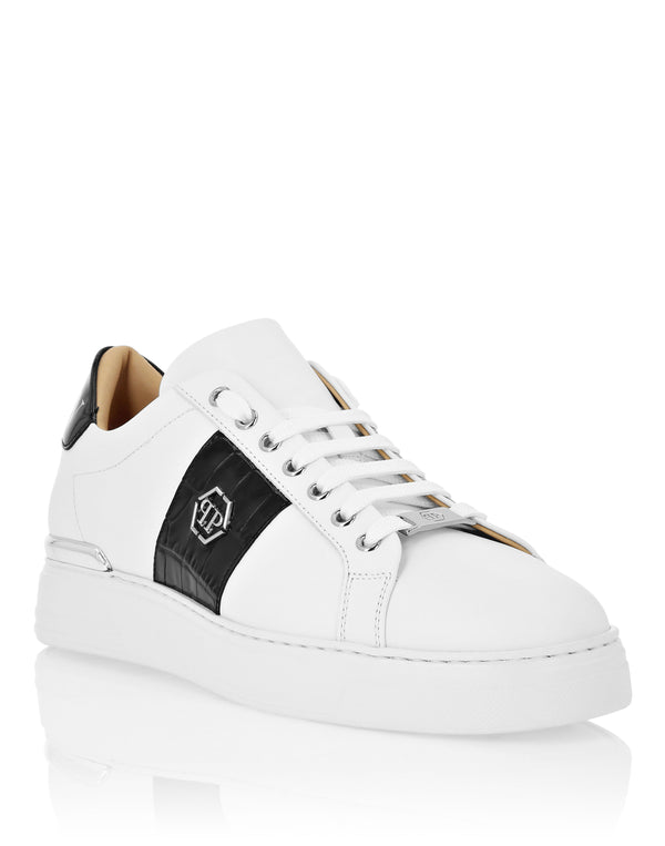 PHILIPP PLEIN 皮革低筒球鞋 正面 Hexagon 設計