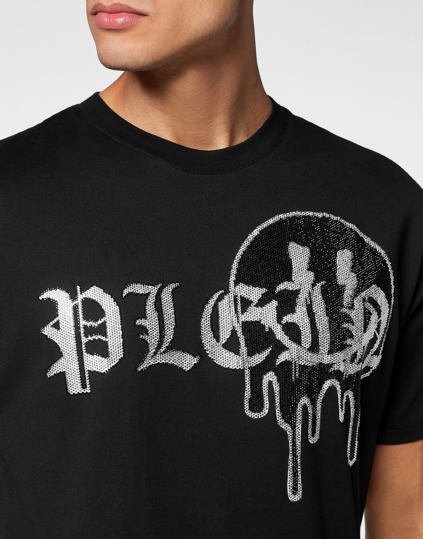 T-shirt Round Neck SS with stones Smile