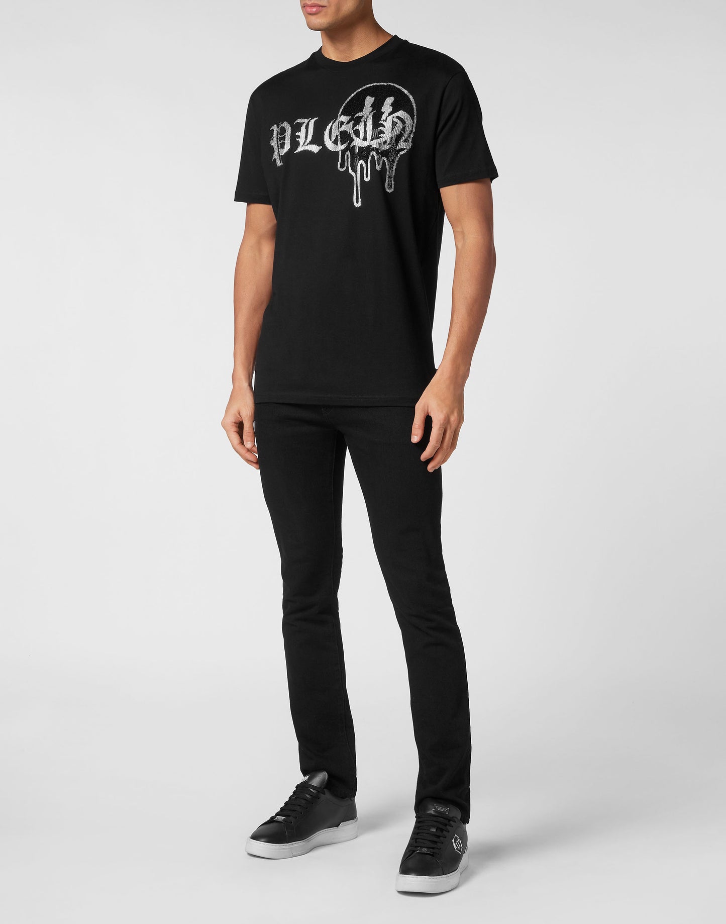 T-shirt Round Neck SS with stones Smile