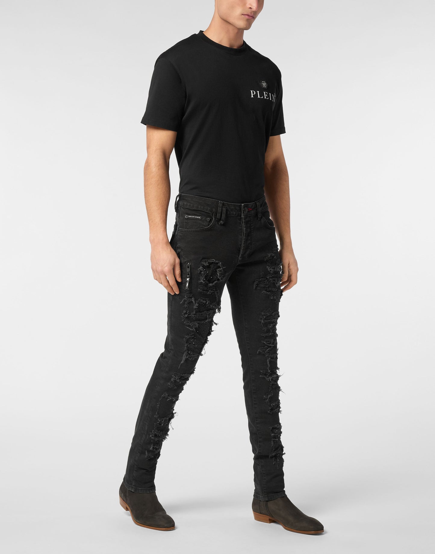 Philipp Plein Rock Star Strass 搭配穿搭示範 189cm 32號