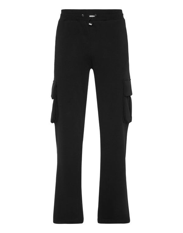 Philipp Plein Jogging Trousers Loose Cut 全黑寬鬆貨物運動長褲 男款正面