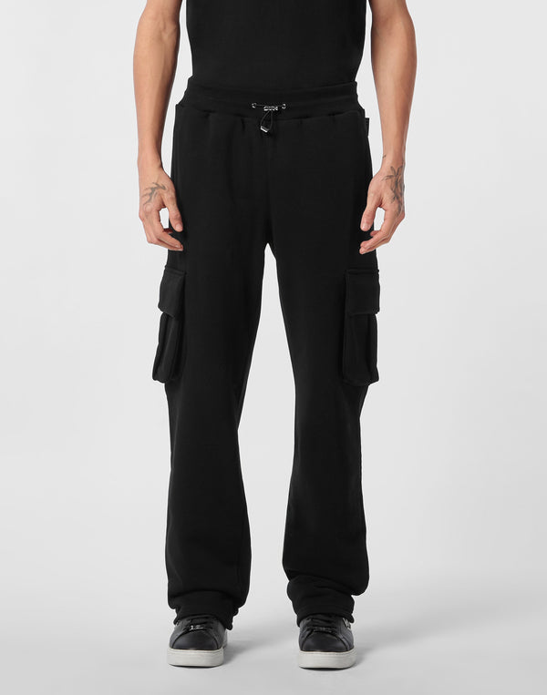 Philipp Plein Loose Cut 運動褲側面貨物口袋細節展示
