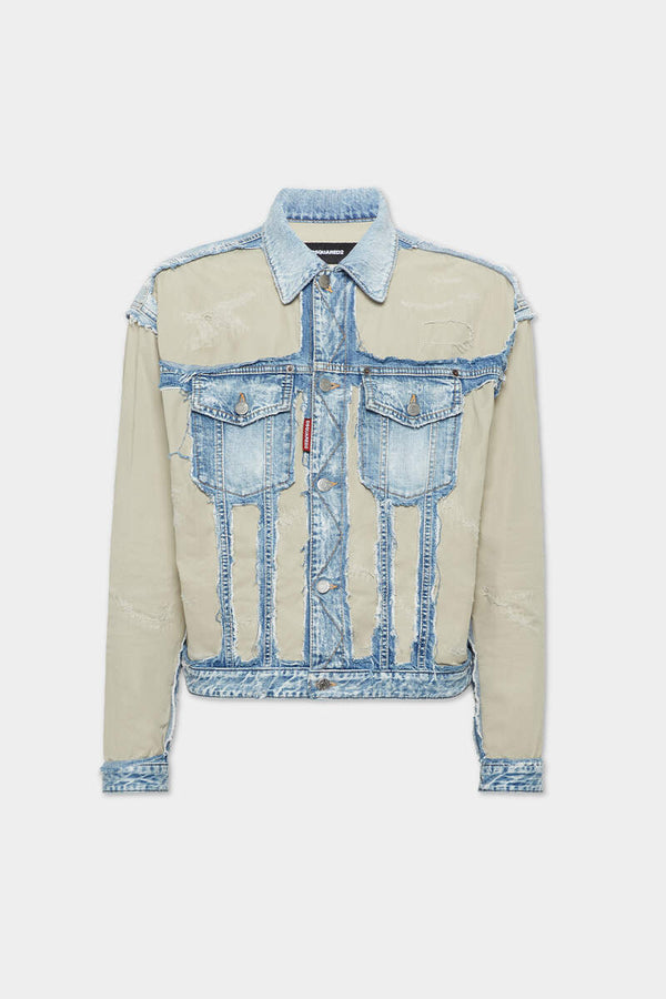 DSQUARED2 SUPER RIPPED MIXED JACKET