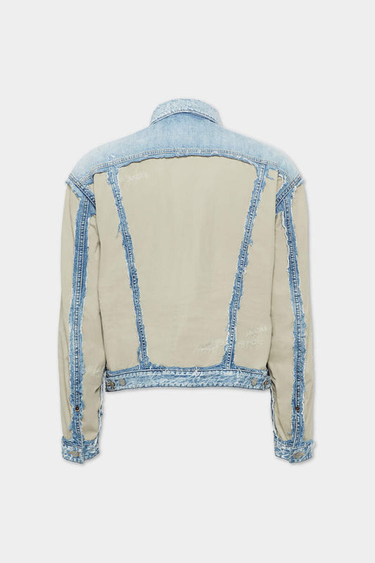 SUPER RIPPED MIXED JACKET