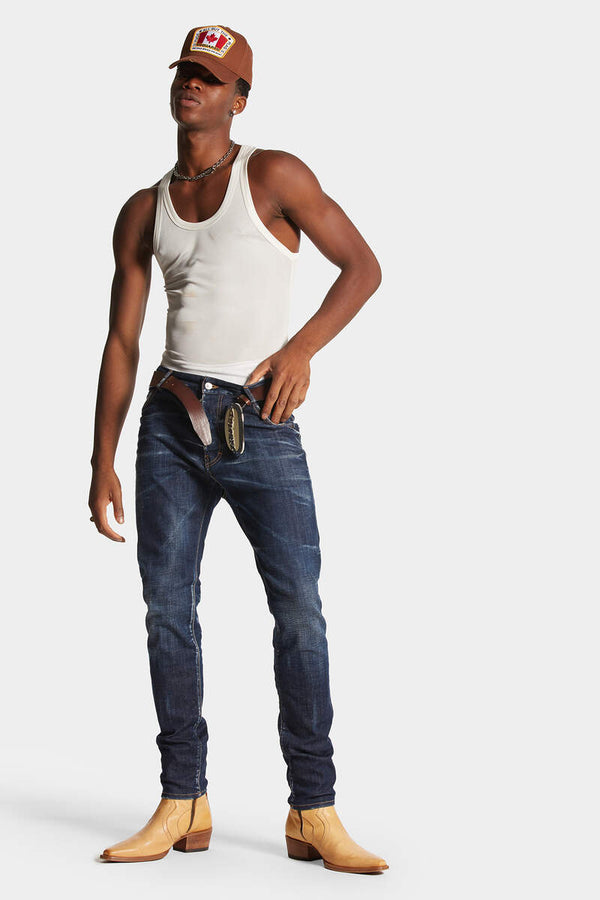 DSQUARED2|DARK CLEAN WASH COOL GUY JEANS 男款牛仔褲