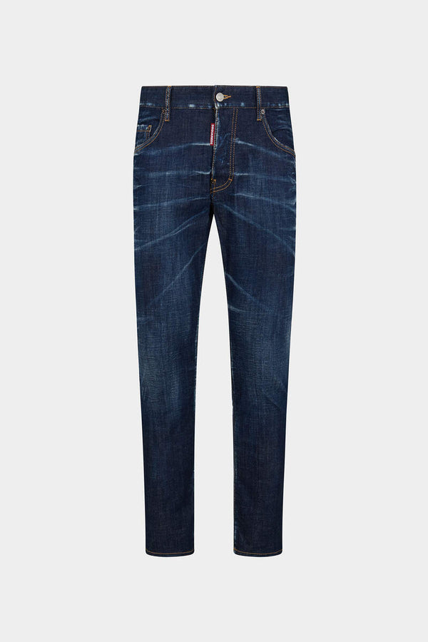 DSQUARED2 DARK CLEAN WASH SKATER JEANS