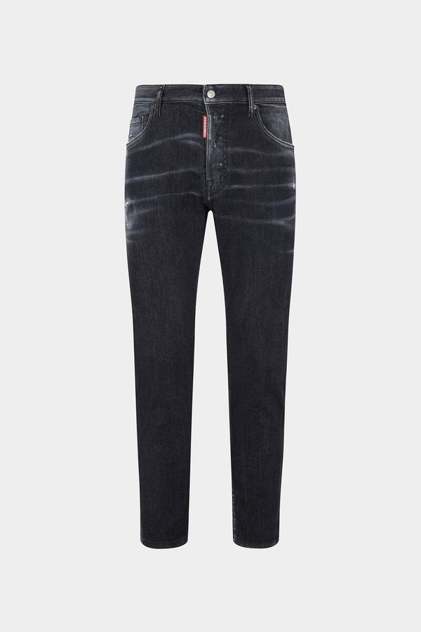 DSQUARED2 BLACK CLEAN WASH SKATER JEANS