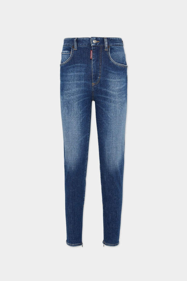 DSQUARED2 MEDIUM EASY WASH HIGH WAIST TWIGGY JEANS