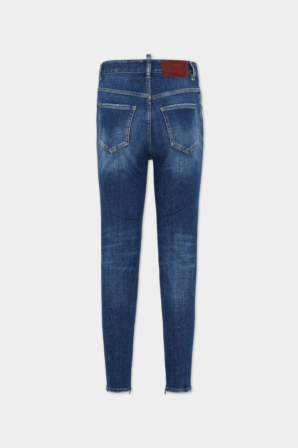 DSQUARED2|MEDIUM EASY WASH HIGH WAIST TWIGGY JEANS 女款牛仔褲