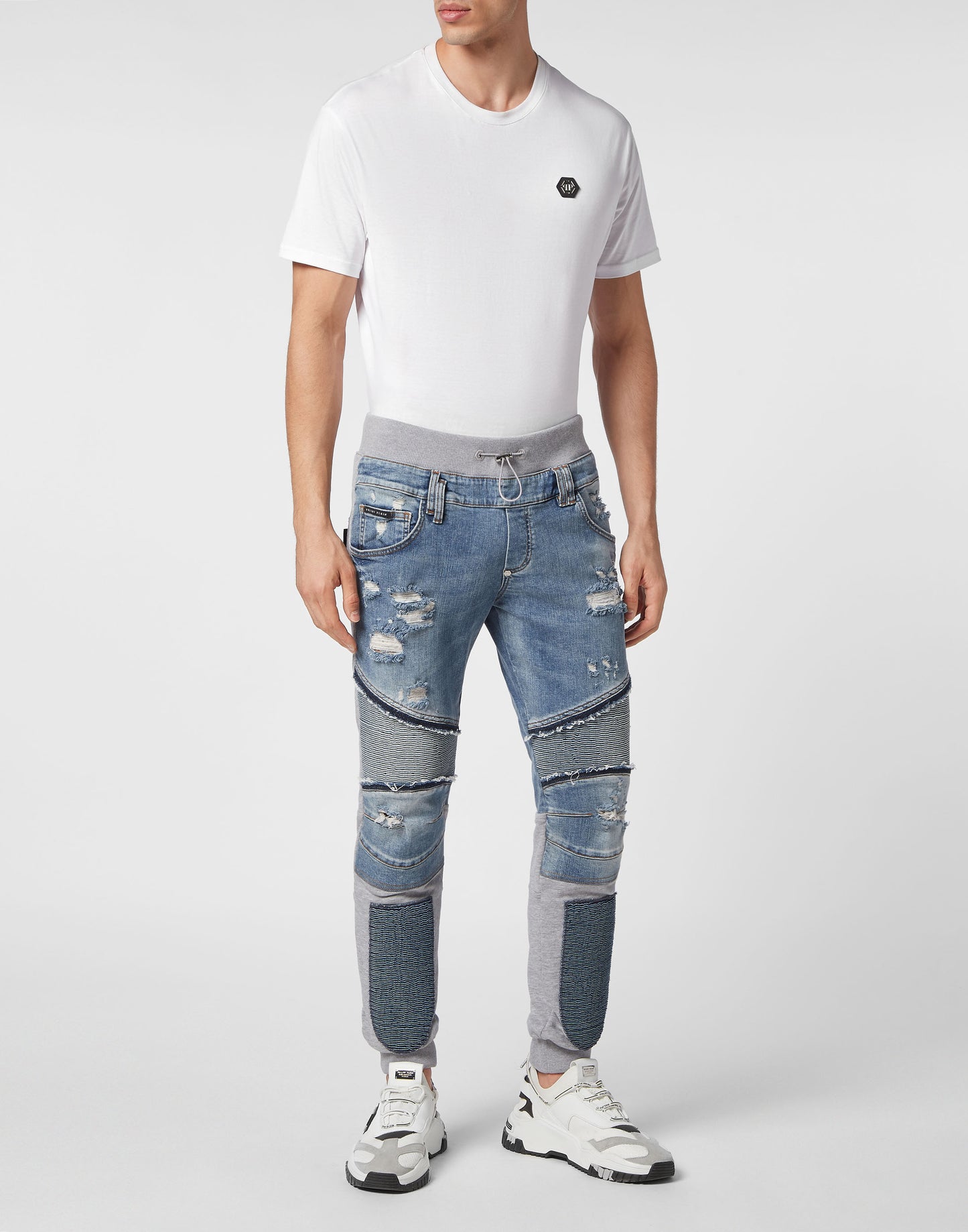 Denim Jogging Trousers Skull&Bones