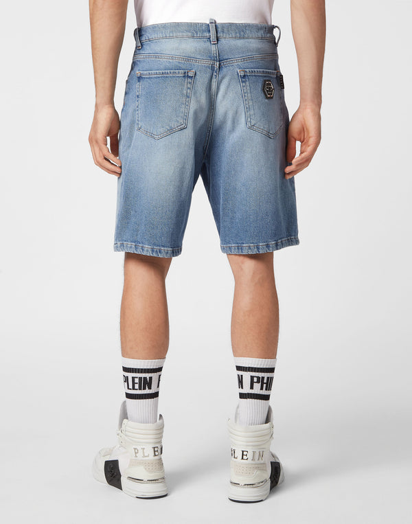 Philipp Plein|Denim Shorts Formentera Fit 男款牛仔短褲