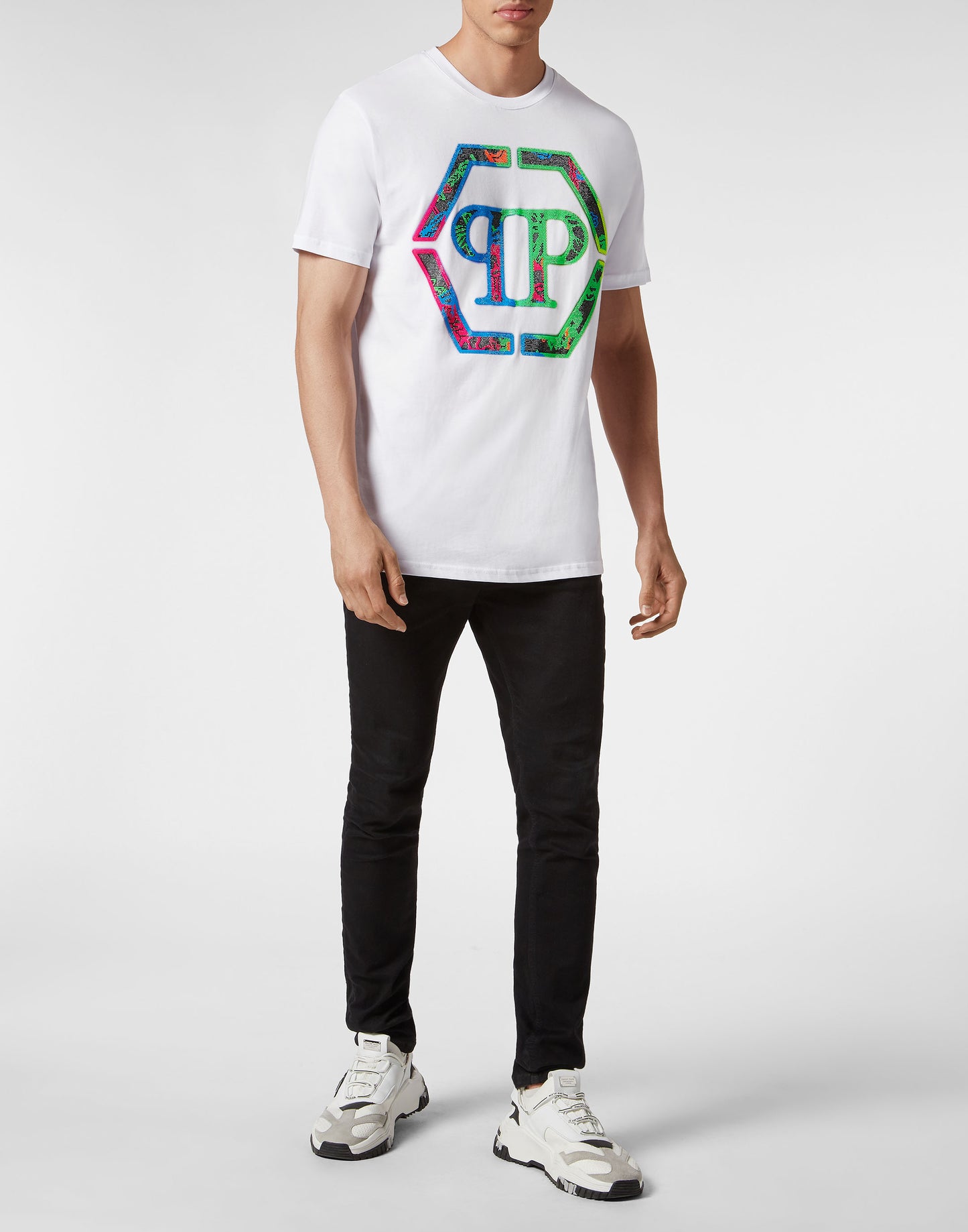 T-shirt Round Neck SS with Crystals