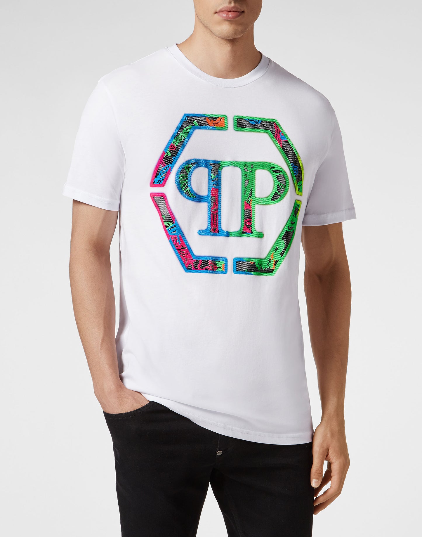 T-shirt Round Neck SS with Crystals