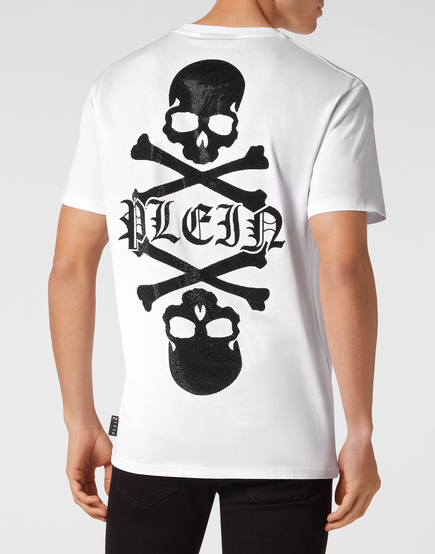 T-shirt Round Neck SS with Crystals Skull&Bones