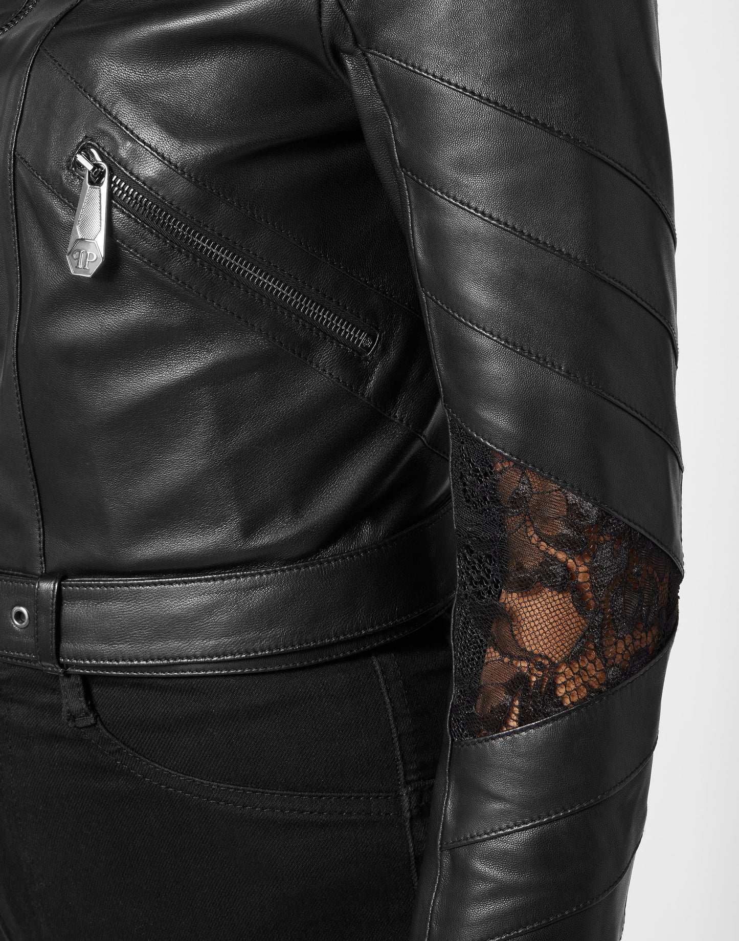 Leather Fitted Biker Lace