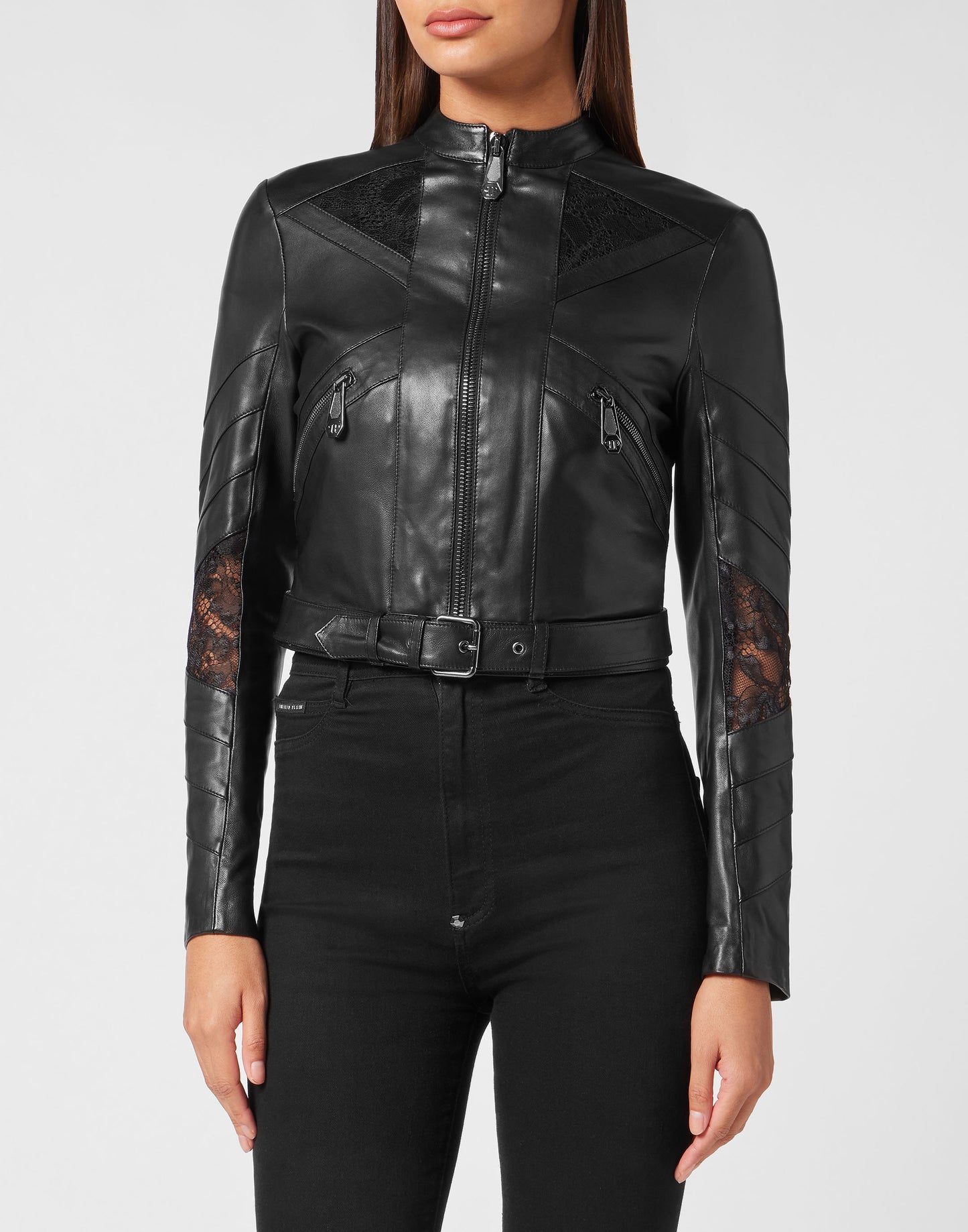 Leather Fitted Biker Lace