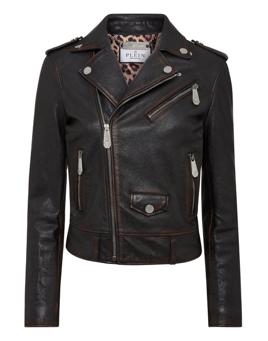 Vintage Leather Boxy Biker