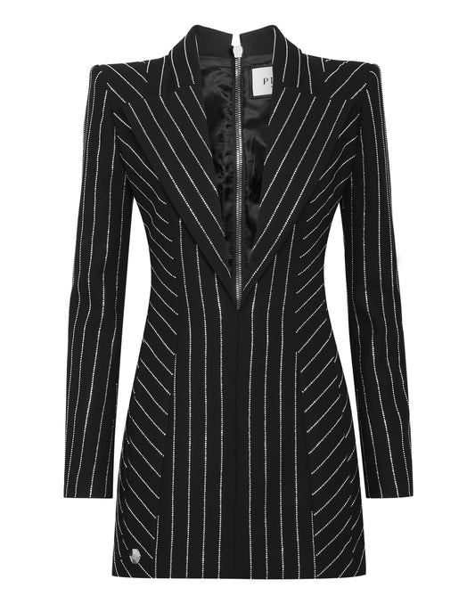 Cady Superfitted Dress Crystal Pinstripe